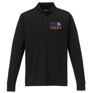 Back Up Terry Put It In Reverse Wheelchair Independence Day Gift Performance Long Sleeve Polo