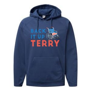 Back Up Terry Put It In Reverse Wheelchair Independence Day Gift Performance Fleece Hoodie