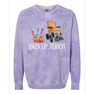 Back Up Terry Put It In Reverse 4th July Us Flag Fireworks Great Gift Colorblast Crewneck Sweatshirt