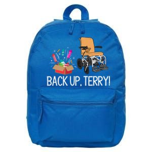 Back Up Terry Put It In Reverse 4th July Us Flag Fireworks Great Gift 16 in Basic Backpack