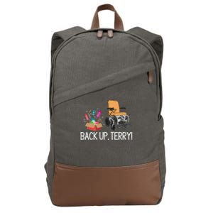 Back Up Terry Put It In Reverse 4th July Us Flag Fireworks Great Gift Cotton Canvas Backpack