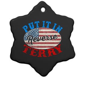 Back Up Terry Put It In Reverse 4th Of July American Flag Meaningful Gift Ceramic Star Ornament