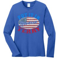 Back Up Terry Put It In Reverse 4th Of July American Flag Meaningful Gift Ladies Long Sleeve Shirt