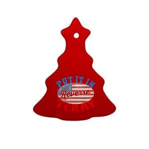 Back Up Terry Put It In Reverse 4th Of July American Flag Meaningful Gift Ceramic Tree Ornament