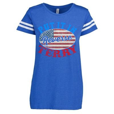 Back Up Terry Put It In Reverse 4th Of July American Flag Meaningful Gift Enza Ladies Jersey Football T-Shirt