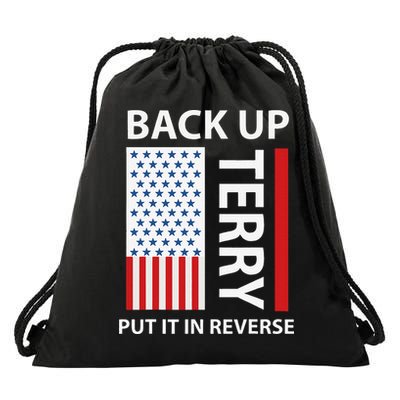 Back Up Terry Put It In Reverse Drawstring Bag