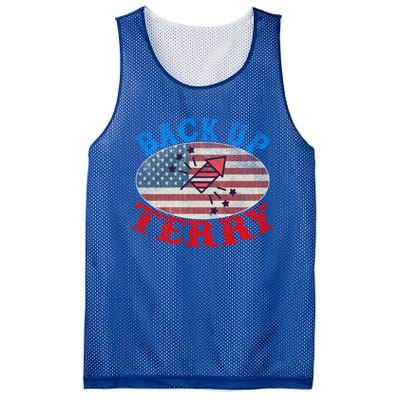 Back Up Terry Put It In Reverse 4th Of July Firework Flag Funny Gift Mesh Reversible Basketball Jersey Tank