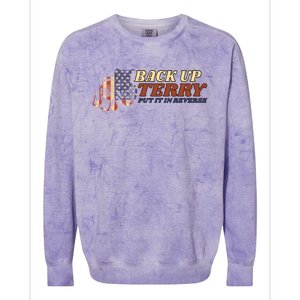 Back Up Terry Put It In Reverse 4th July Us Flag Fireworks Gift Colorblast Crewneck Sweatshirt