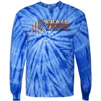 Back Up Terry Put It In Reverse 4th July Us Flag Fireworks Gift Tie-Dye Long Sleeve Shirt