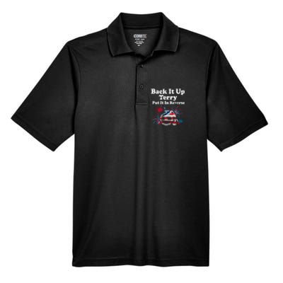 Back Up Terry Put It In Reverse Firework 4th Of July Patriot Gift Men's Origin Performance Pique Polo