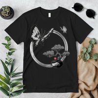 Butterflies And Bonzai Tree Japanese Ink Premium T-Shirt