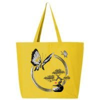 Butterflies And Bonzai Tree Japanese Ink 25L Jumbo Tote