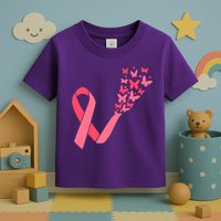 Butterfly Burst Breast Cancer Ribbon Toddler T-Shirt