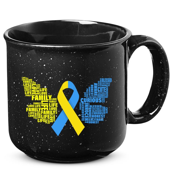 Butterfly Down Syndrome Inspiring Words 15oz Campfire Ceramic Mug