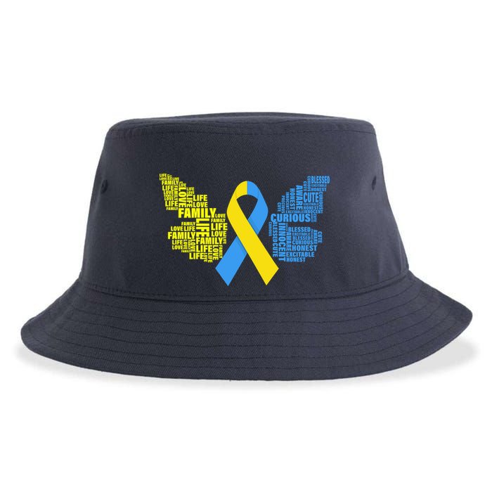 Butterfly Down Syndrome Inspiring Words Sustainable Bucket Hat
