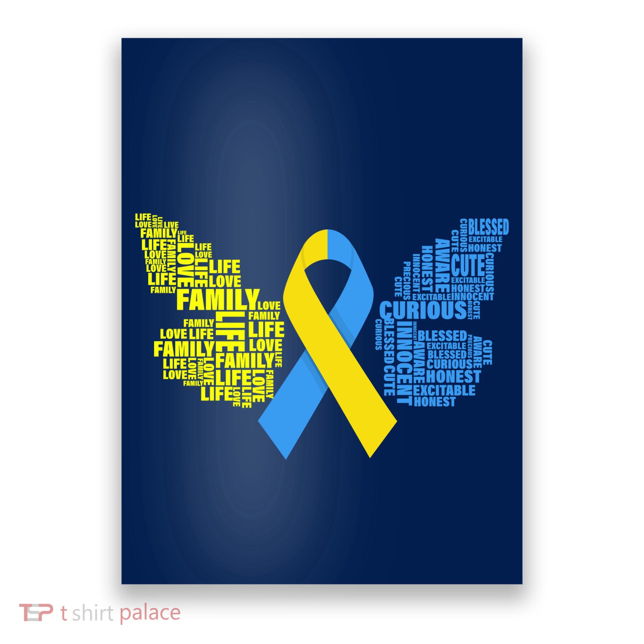 Butterfly Down Syndrome Inspiring Words Poster