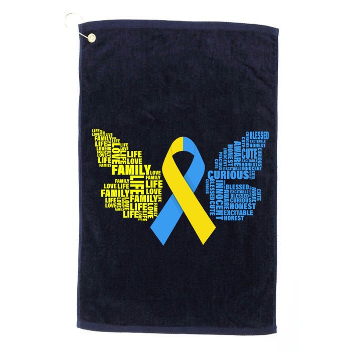 Butterfly Down Syndrome Inspiring Words Golf Towel