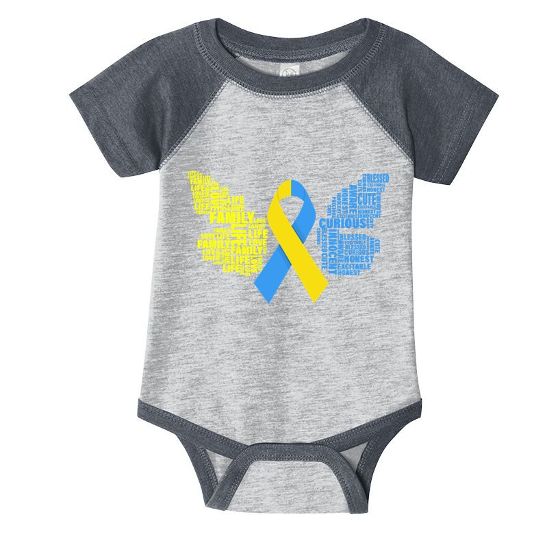 Butterfly Down Syndrome Inspiring Words Infant Baby Jersey Bodysuit