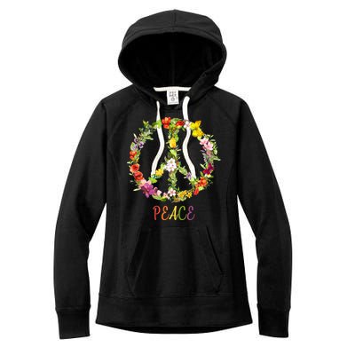 Butterfly Flower Peace Sign Women's Fleece Hoodie