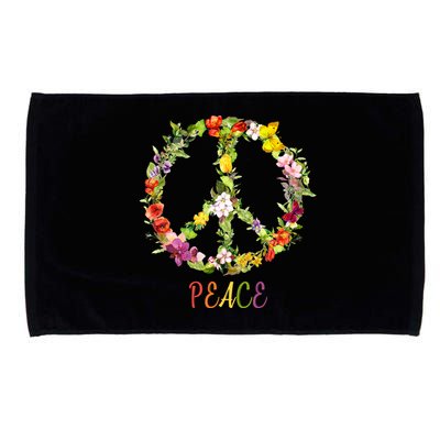 Butterfly Flower Peace Sign Microfiber Hand Towel