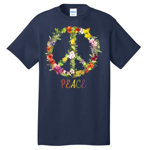 Butterfly Flower Peace Sign Tall T-Shirt