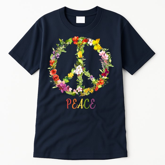 Butterfly Flower Peace Sign Tall T-Shirt