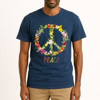 Butterfly Flower Peace Sign Tall T-Shirt