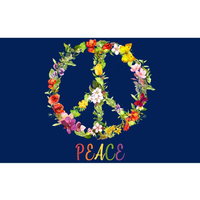 Butterfly Flower Peace Sign Bumper Sticker