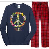 Butterfly Flower Peace Sign Long Sleeve Pajama Set