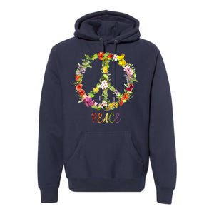 Butterfly Flower Peace Sign Premium Hoodie