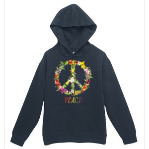 Butterfly Flower Peace Sign Urban Pullover Hoodie