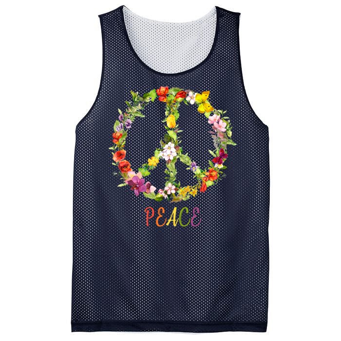 Butterfly Flower Peace Sign Mesh Reversible Basketball Jersey Tank