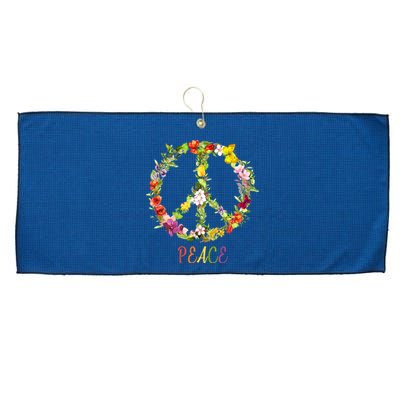 Butterfly Flower Peace Sign Large Microfiber Waffle Golf Towel