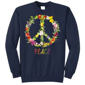 Butterfly Flower Peace Sign Tall Sweatshirt