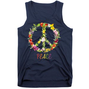 Butterfly Flower Peace Sign Tank Top