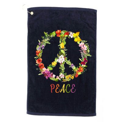 Butterfly Flower Peace Sign Platinum Collection Golf Towel