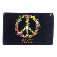 Butterfly Flower Peace Sign Grommeted Golf Towel