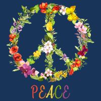 Butterfly Flower Peace Sign Full Zip Hoodie