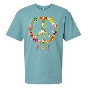 Butterfly Flower Peace Sign Sueded Cloud Jersey T-Shirt