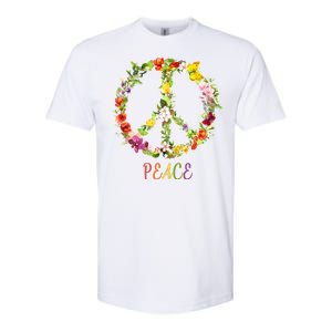 Butterfly Flower Peace Sign Softstyle CVC T-Shirt