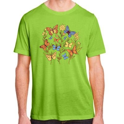 Butterfly Garden Flowers Adult ChromaSoft Performance T-Shirt