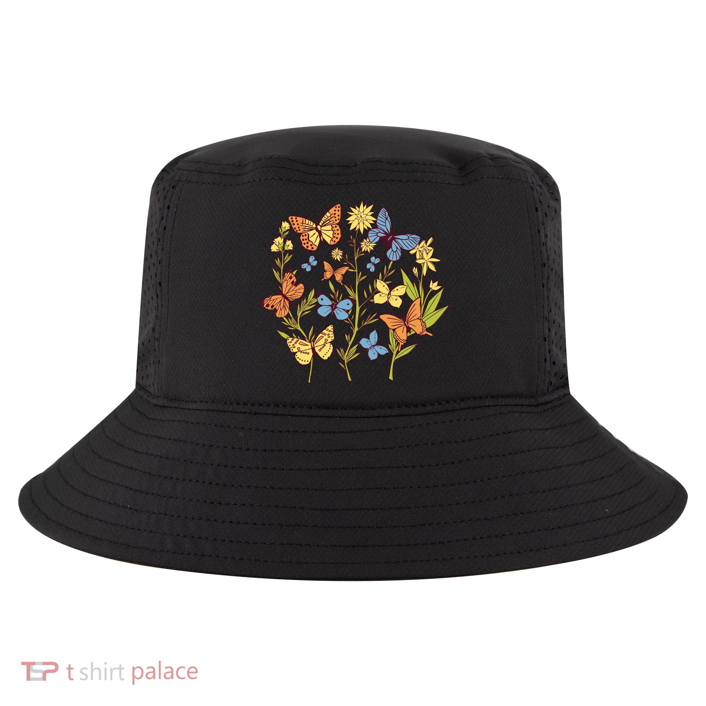 Butterfly Garden Flowers Cool Comfort Performance Bucket Hat