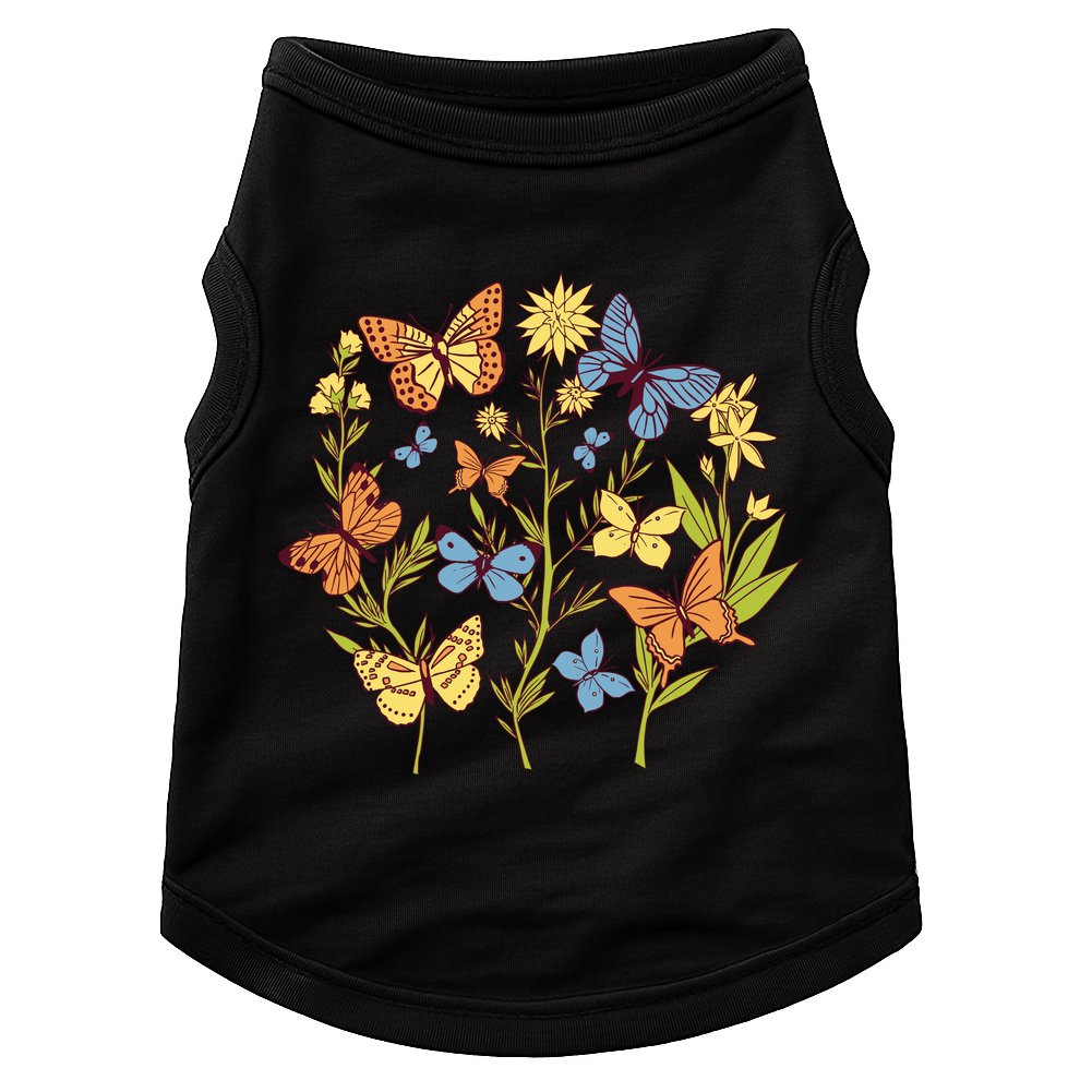 Butterfly Garden Flowers Doggie Tank