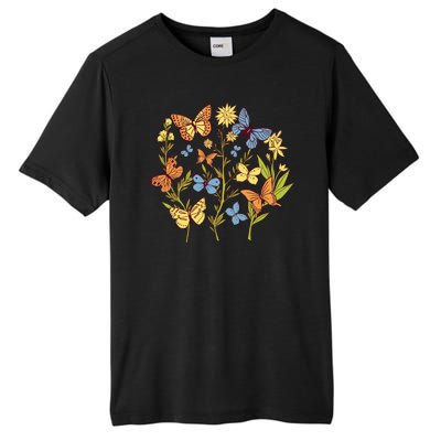 Butterfly Garden Flowers Tall Fusion ChromaSoft Performance T-Shirt