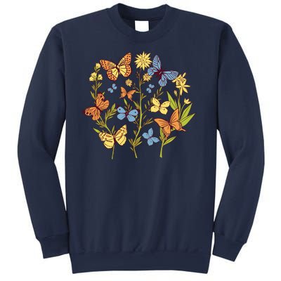 Butterfly Garden Flowers Sweatshirt