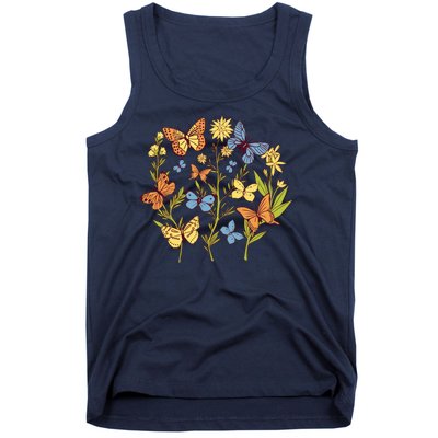 Butterfly Garden Flowers Tank Top