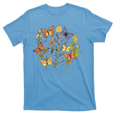 Butterfly Garden Flowers T-Shirt