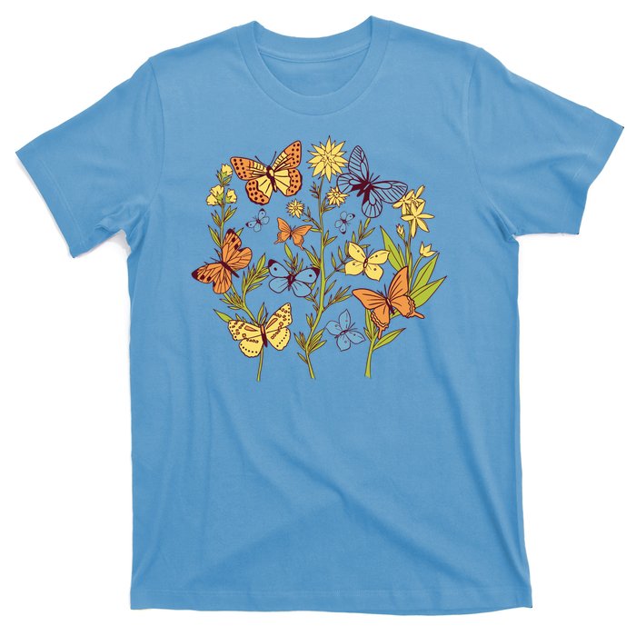 Butterfly Garden Flowers T-Shirt