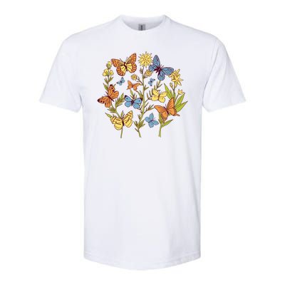 Butterfly Garden Flowers Softstyle® CVC T-Shirt