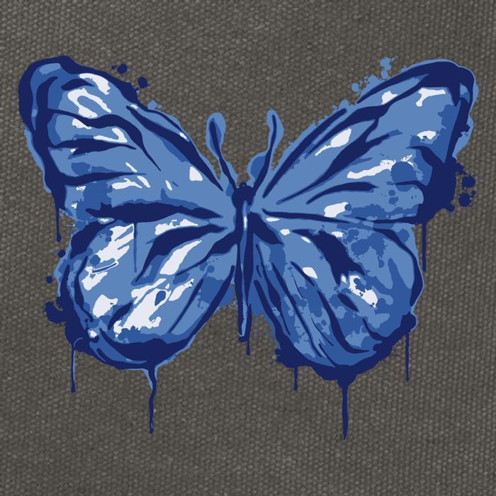 Butterfly Ink Dripping Cotton Canvas Backpack